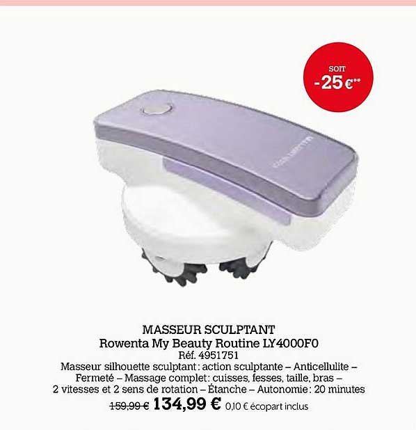 masseur sculptant rowenta my beauty routine ly400f0
