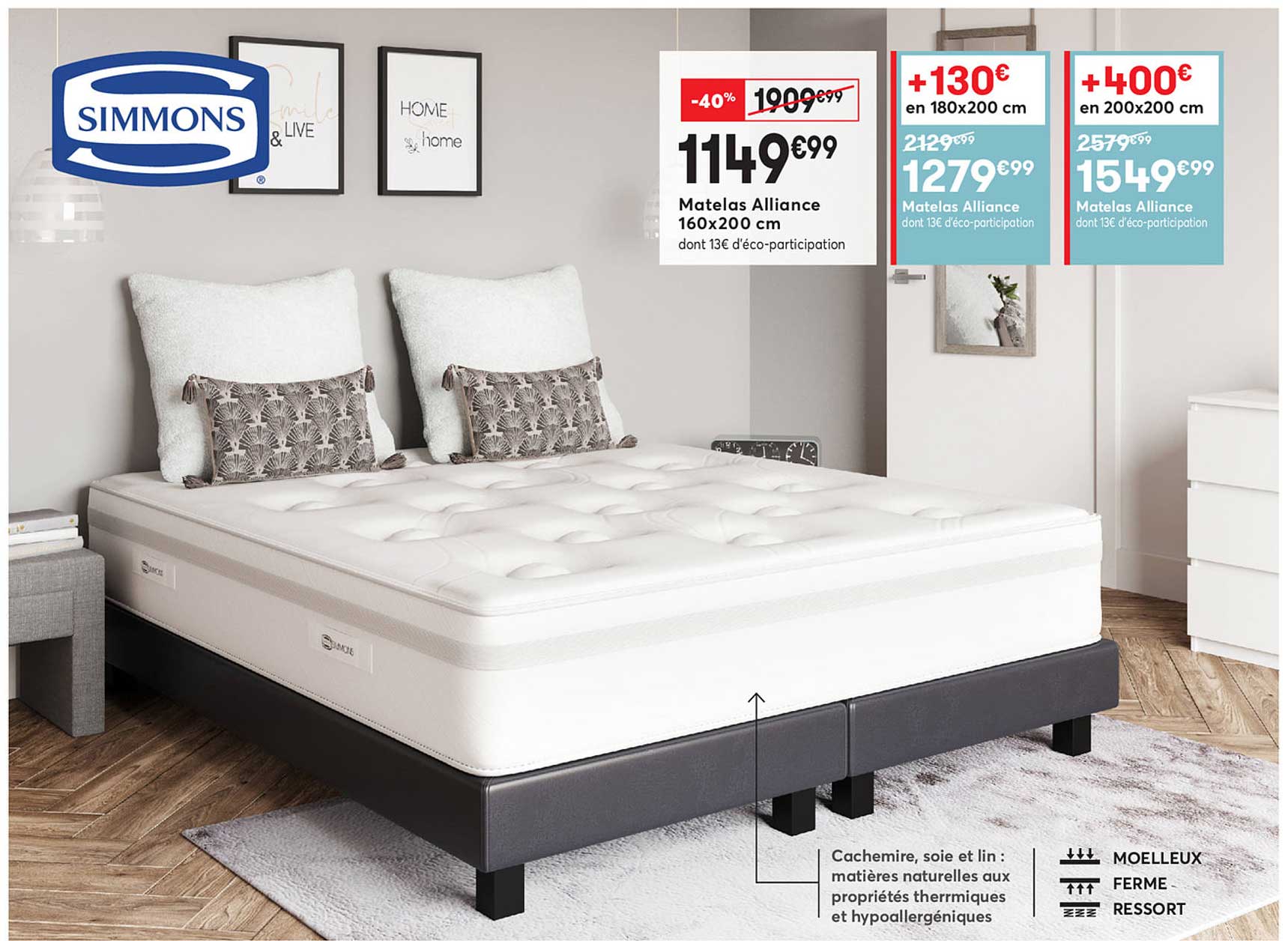 matelas alliace160x200 cm