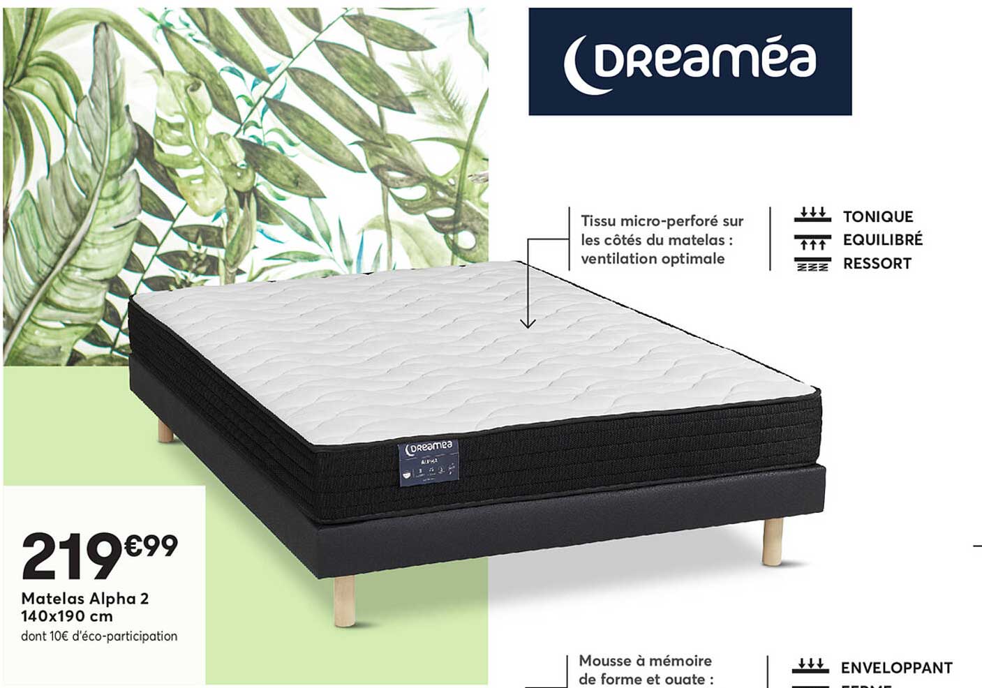 Matelas Alpha 2 140x190 Cm