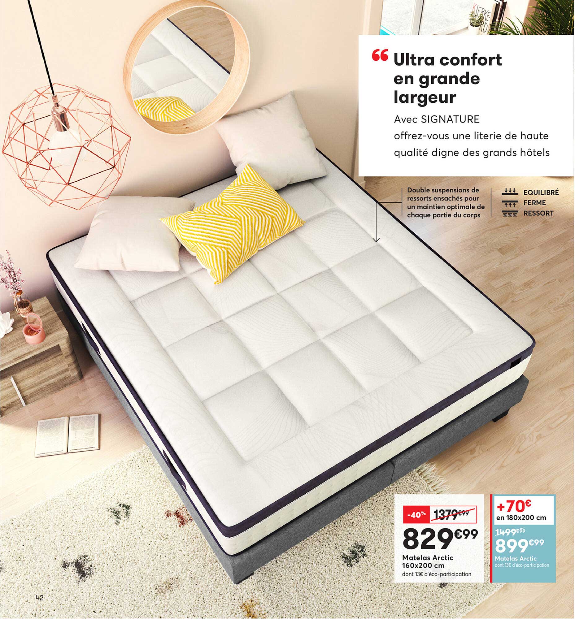 matelas arctic 160x200 cm