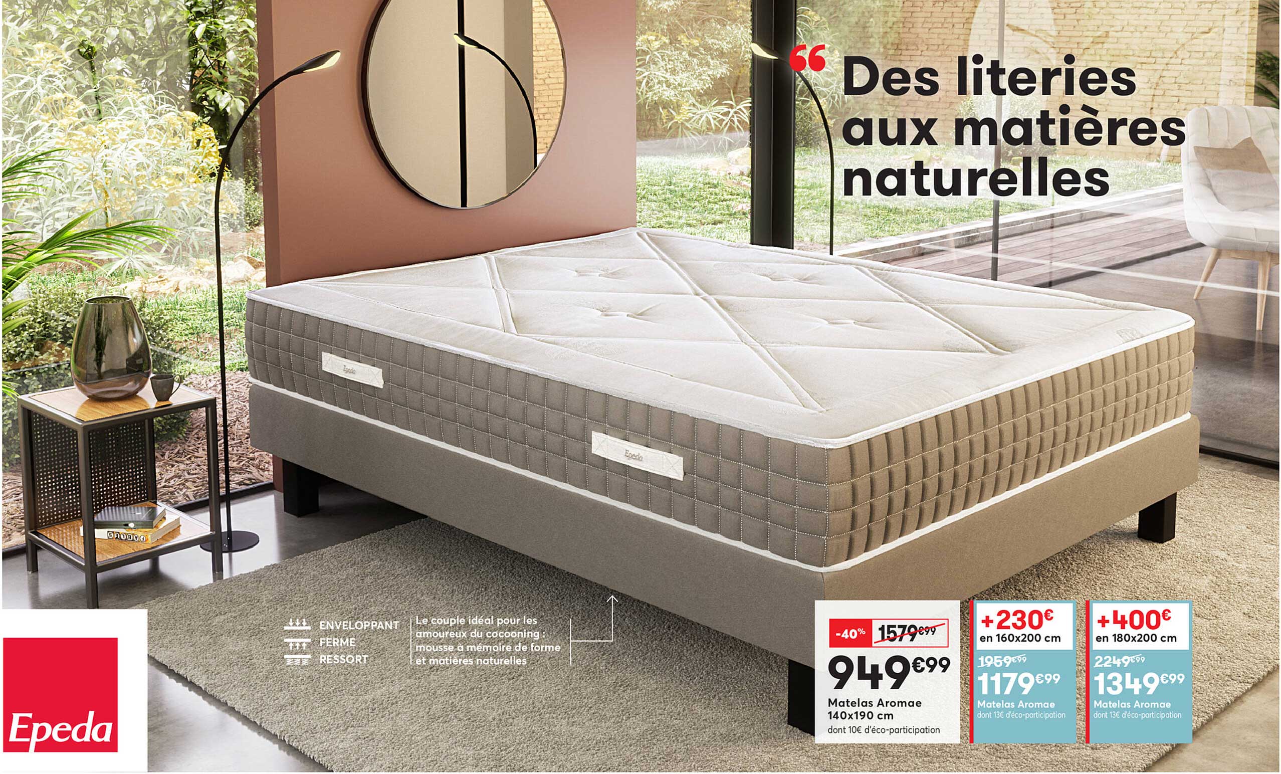 matelas aromae 140x190 cm