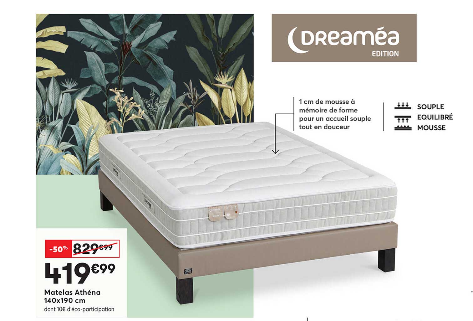 matelas athéna 140x190 cm