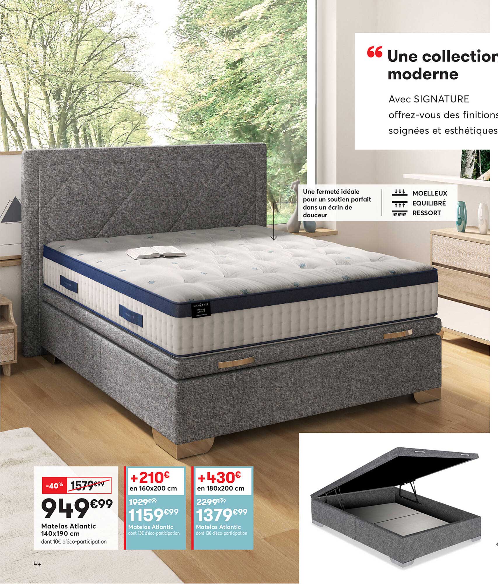 matelas atlantic 140x190 cm