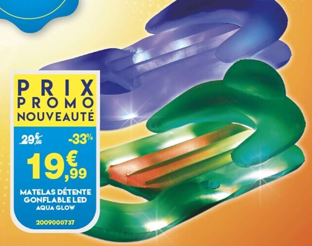 matelas détente gonflable led aqua glow