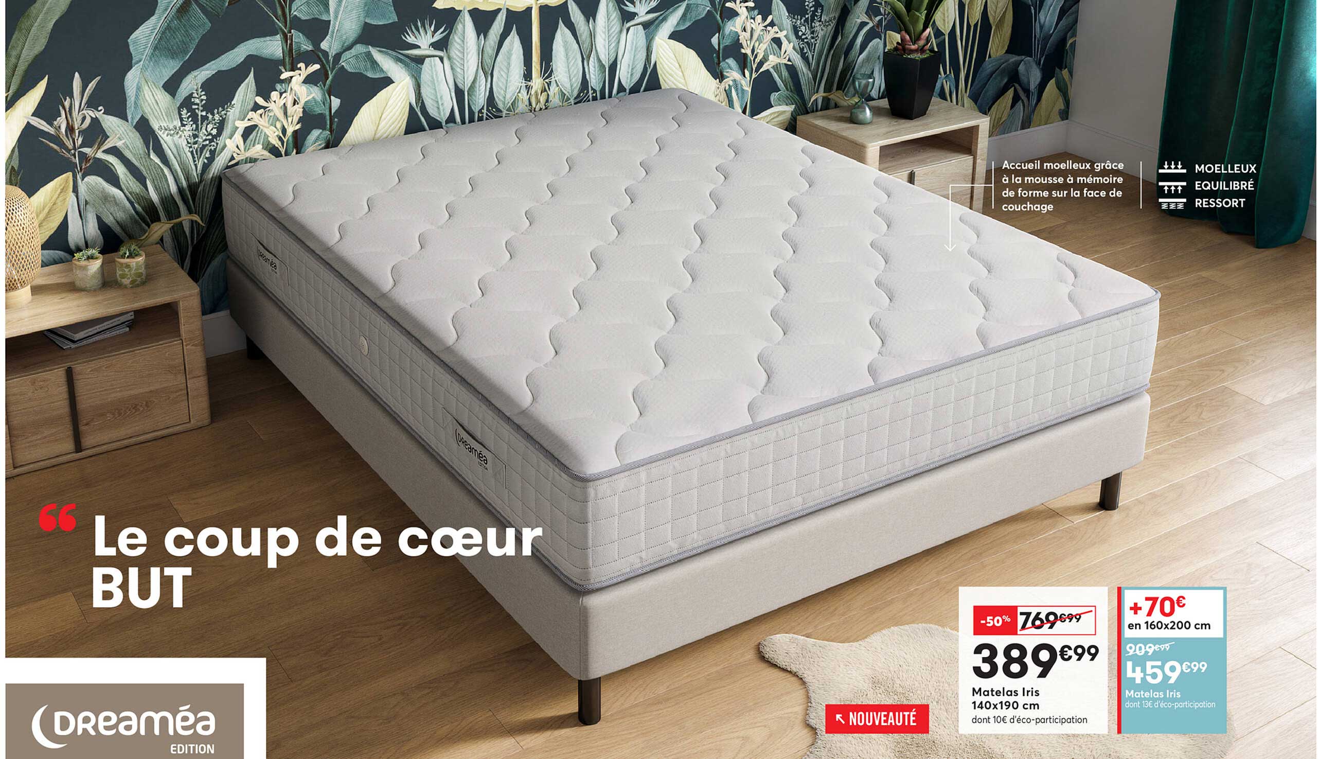 matelas iris 140x190 cm