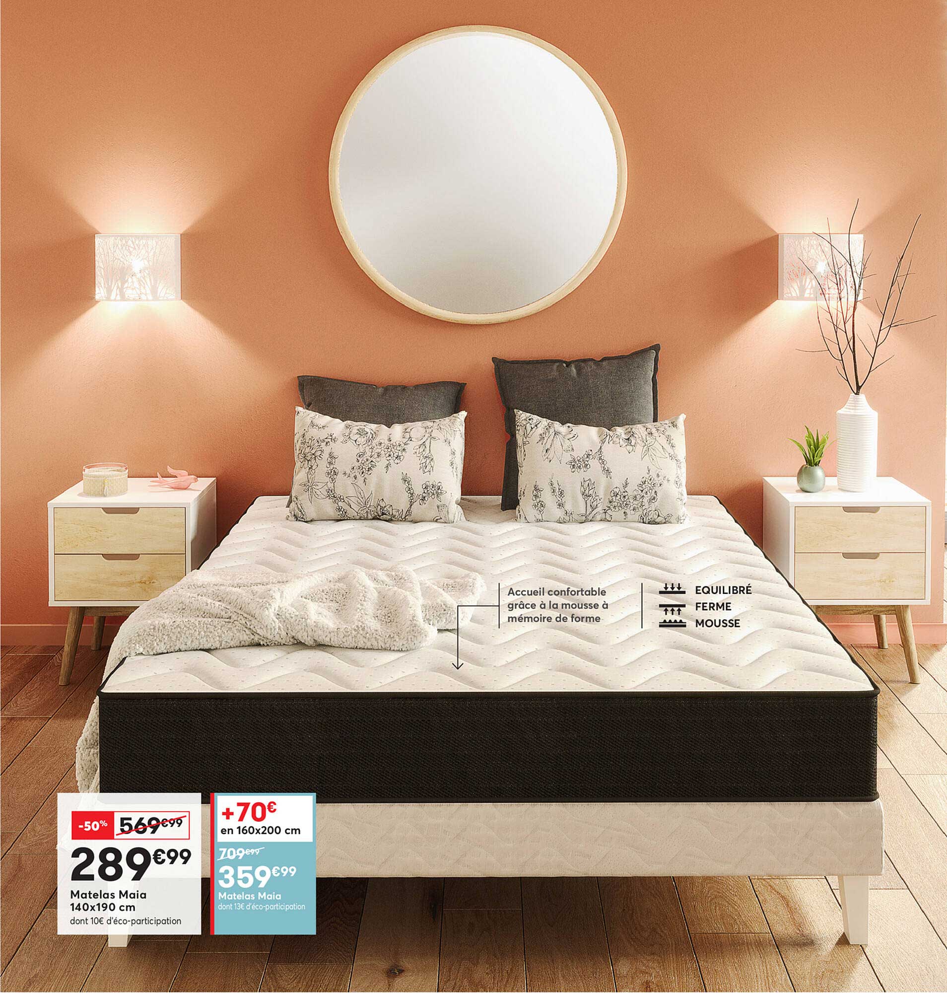 matelas maia 140x190 cm