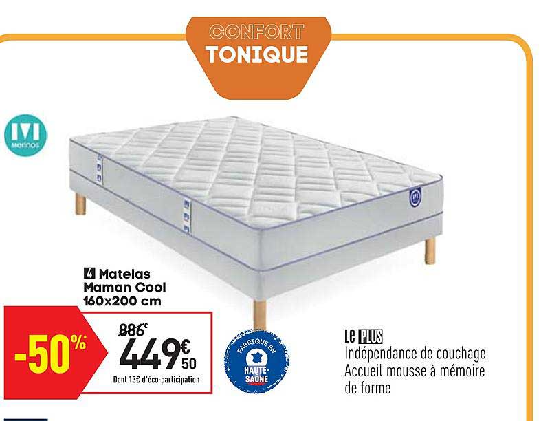 Matelas Maman Cool 160 X 200 Cm