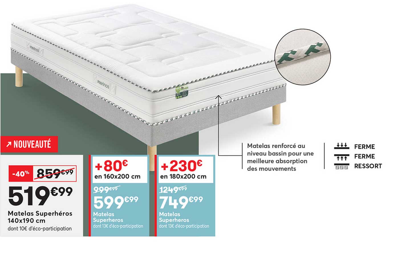 matelas superheroes 140x190 cm