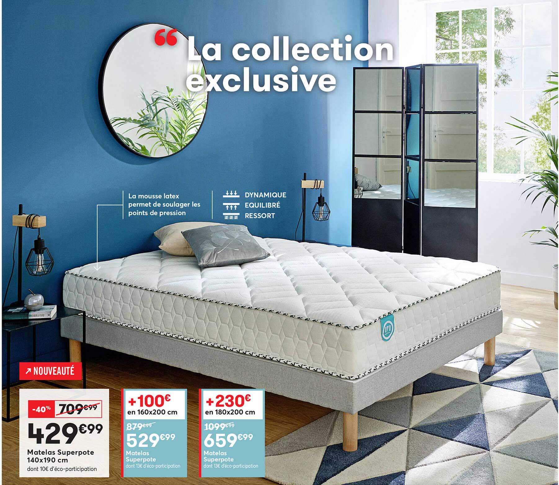 matelas superpote 140x190 cm