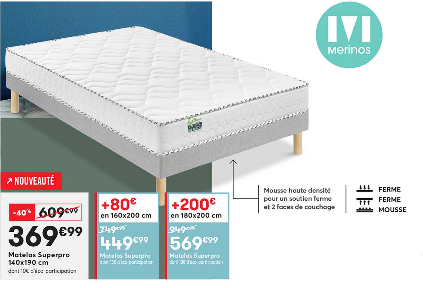 matelas superpro 140x190cm