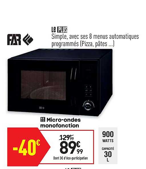 micro-ondes monofonction far