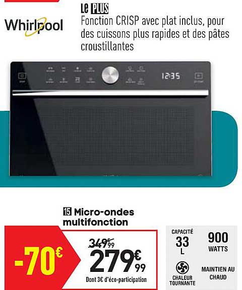 micro-ondes multifonction whirlpool