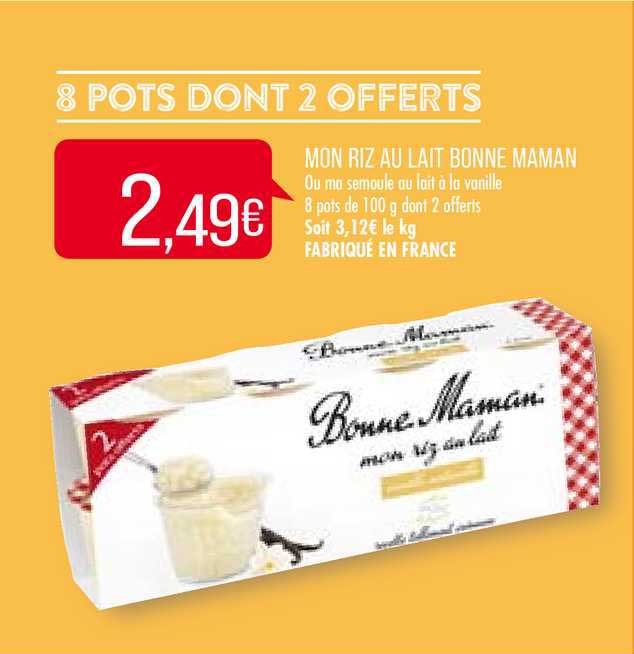 mon riz au lait bonne maman