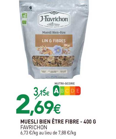 muesli bien être fibre favrichon
