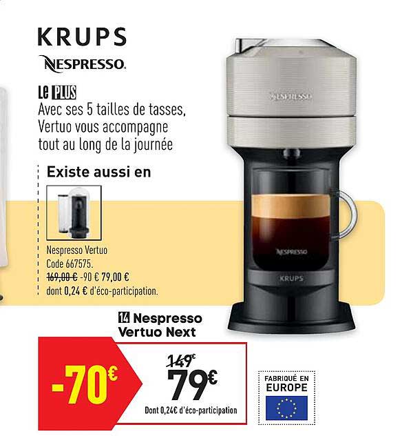 Nespresso Vertuo Next Krups