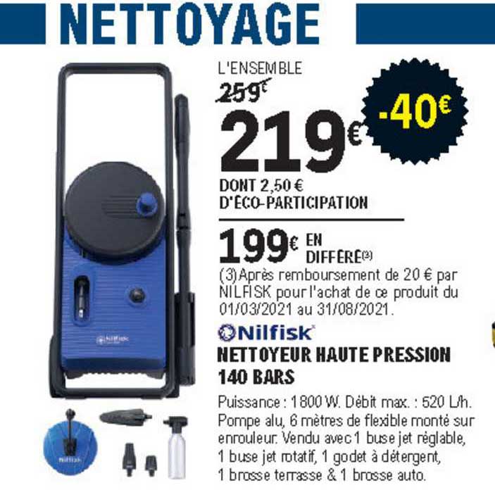 nettoyeur haute pression 140 bars