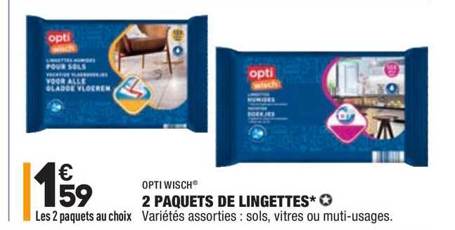 opti wisch 2 paquets de lingettes