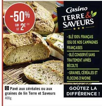 Pavé Aux Céréales Ou Aux Graines De Lin Terre Et Saveurs