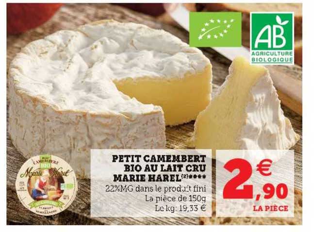 petit camembert bio au lait cru marie harel