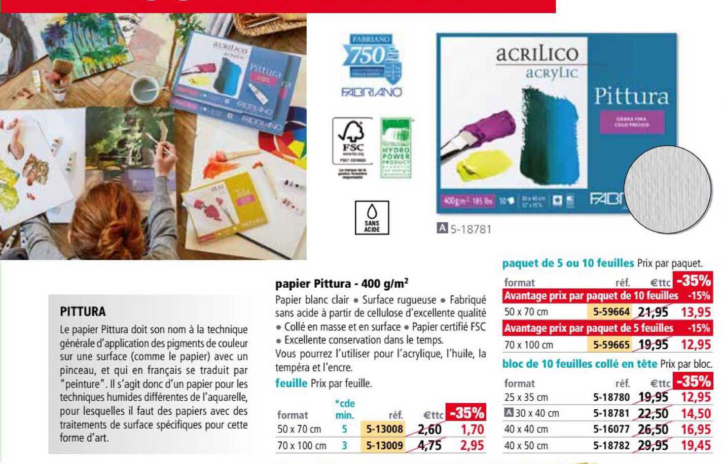 pittura papier pittura 400 g-m2