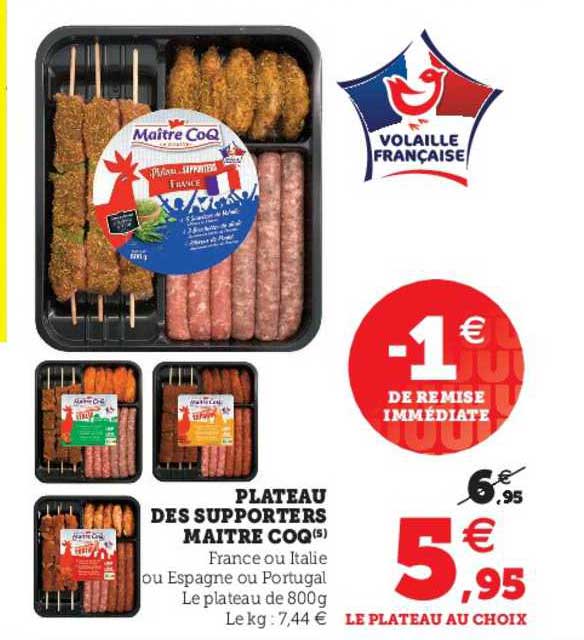 plateau des supporters maître coq