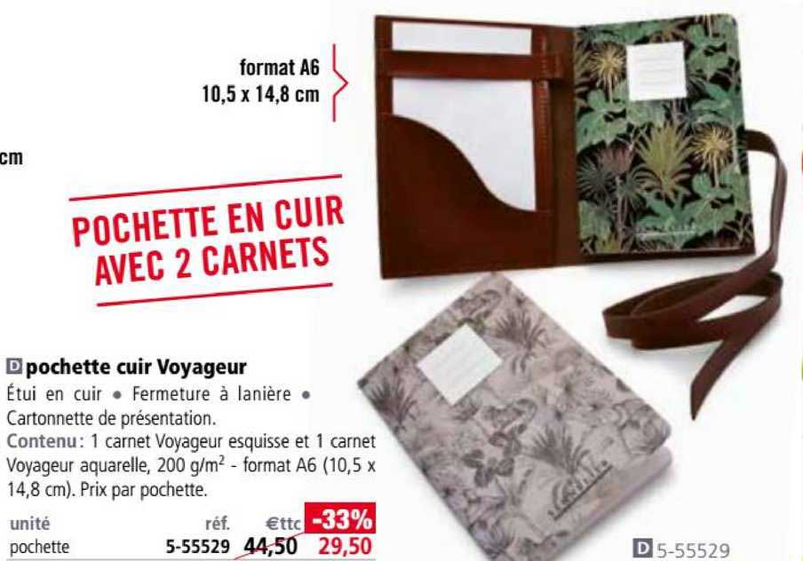 Pochette Cuir Voyageur