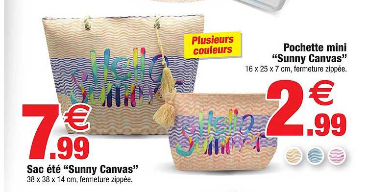 pochette mini sunny canvas sac été sunny canvas