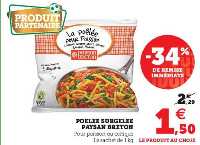 poêlée surgelée paysan breton -34% de remise immédiate