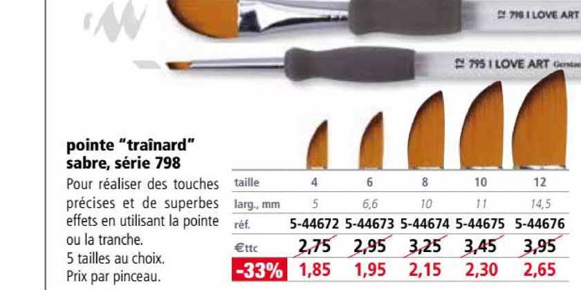 pointe "traînard" sabre série 798