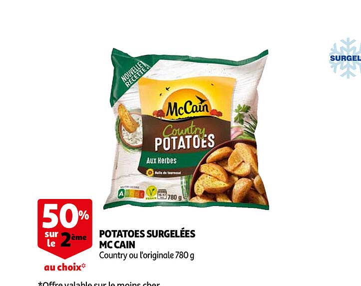 potatoes surgelées mc cain