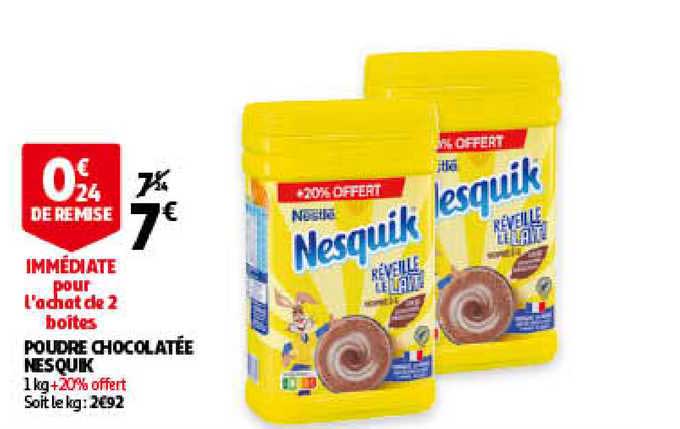 poudre chocolatée nesquik