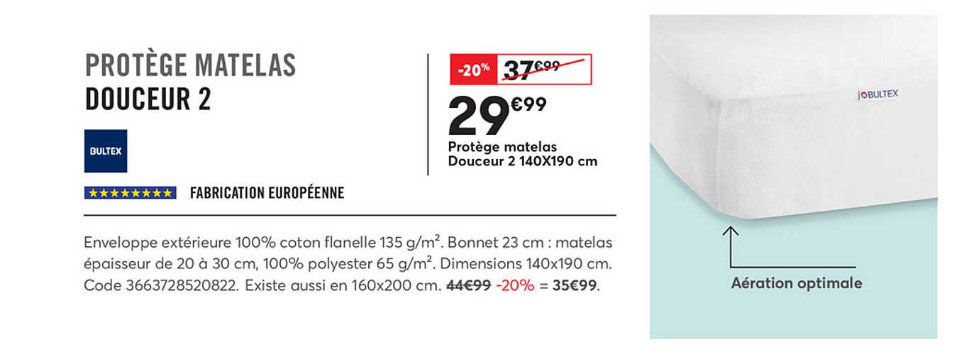 protege matelas douceur 2 140x190 cm