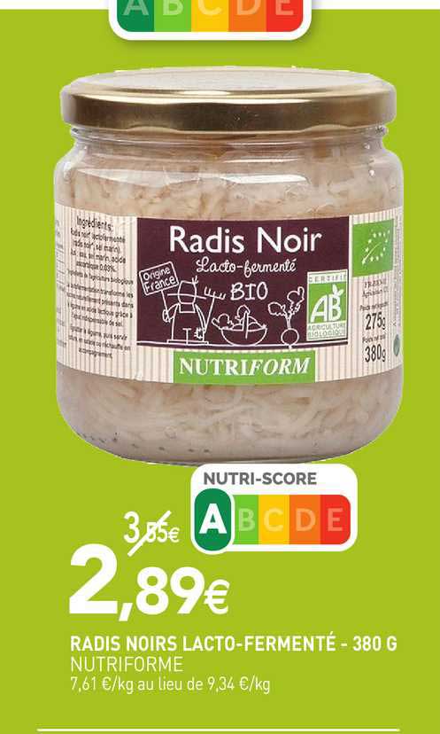 Radis Noirs Lacto-fermenté Nutriforme