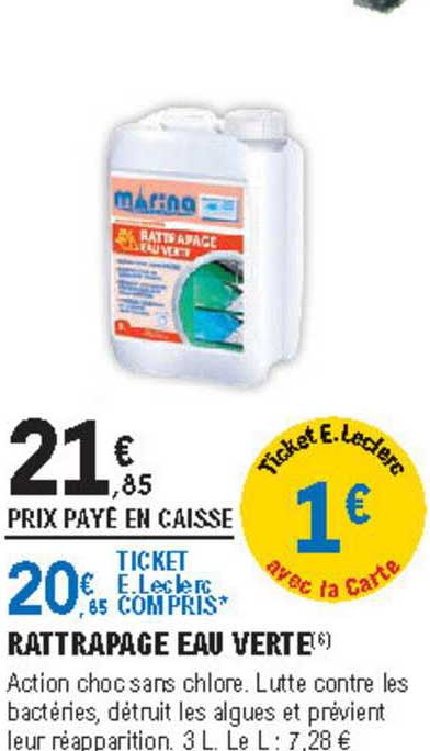 Rattrapage Eau Verte