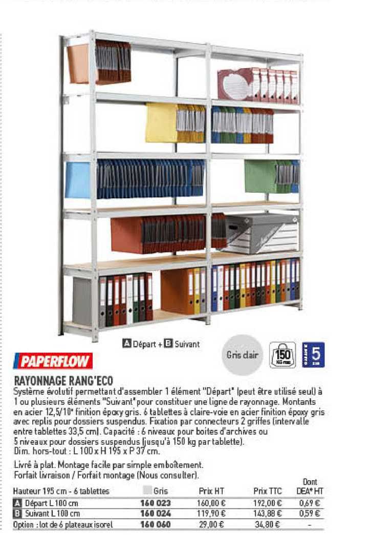 rayonnage rang'éco paperflow