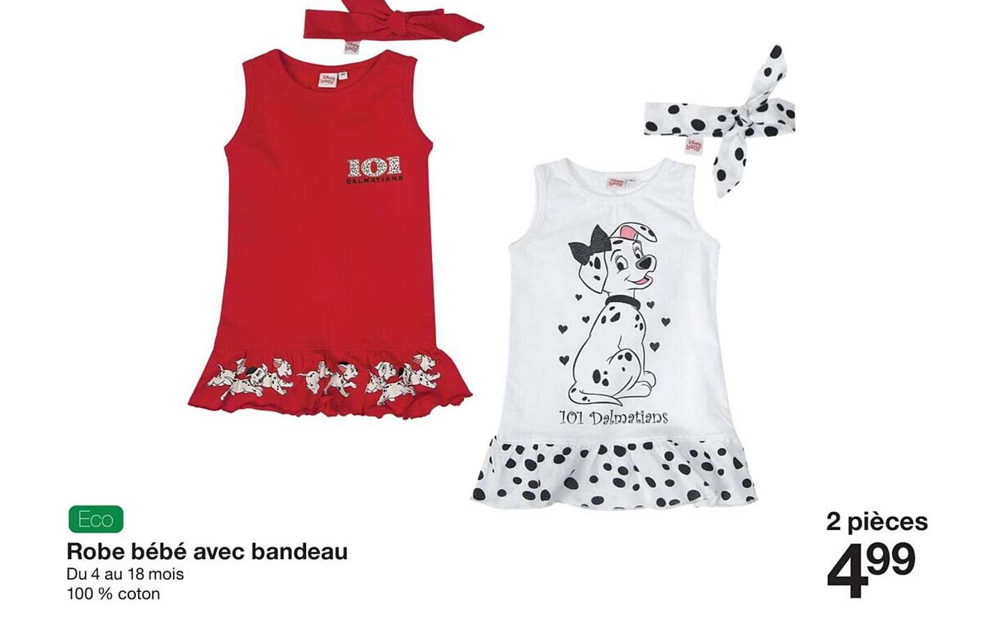 Robe Bébé Avec Bandeau Du 4 Au 18 Mois