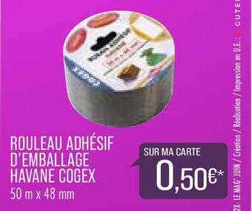 Rouleau Adhésif D'emballage Havane Cogex