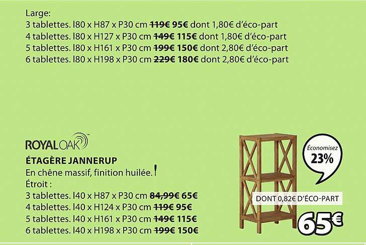 royaloak étagère jannerup