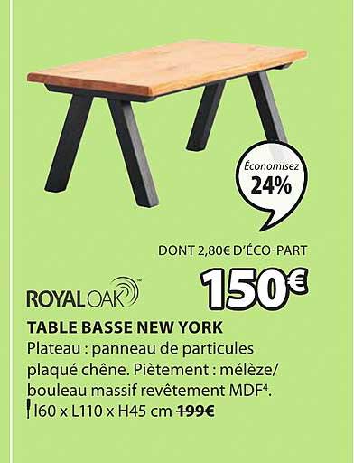 royaloak table basse new york