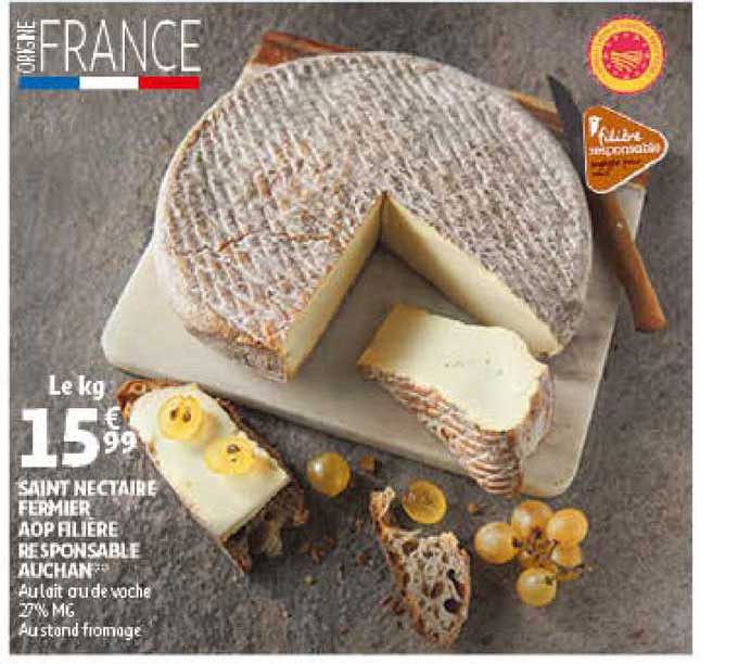 saint nectaire fermier aop filière responsable auchan
