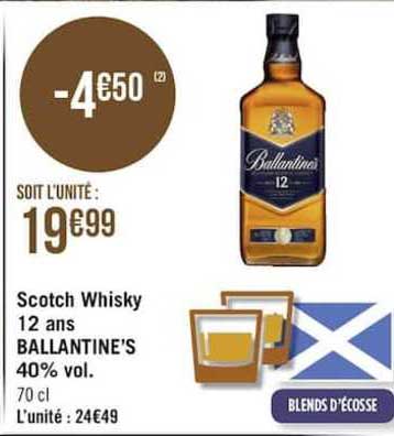 scotch whisky 12 ans ballantine's 40% vol.