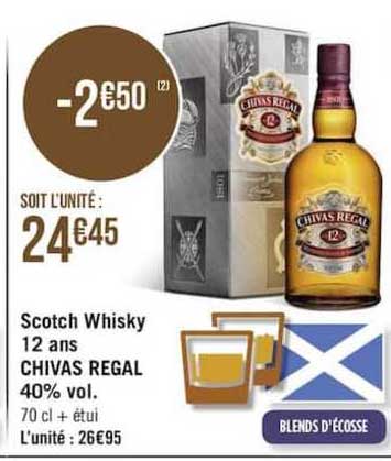 scotch whisky 12 ans chivas regal 40% vol.