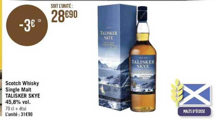 scotch whisky single malt talisker skye 45,8% vol.