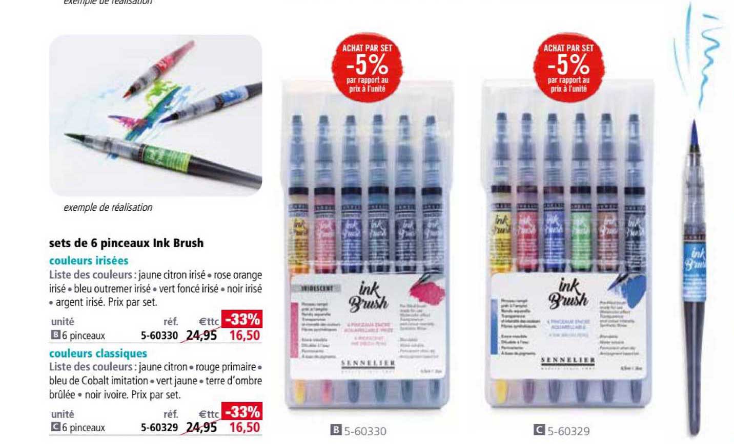 Sets De 6 Pinceaux Ink Brush