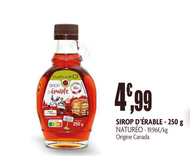 sirop d'érable naturéo