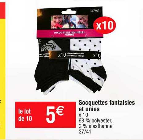 Socquettes Fantaisies Et Unies