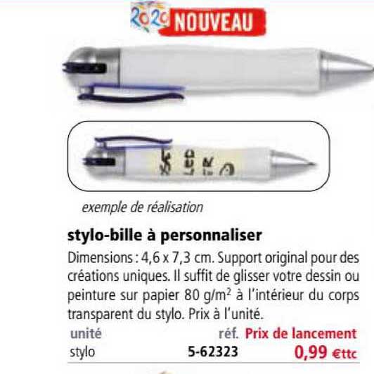 stylo-bille à personnaliser