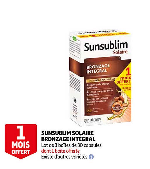 sunsublim solaire bronzage intégral