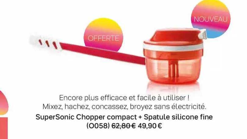 supersonic chopper compact + spatule silicone fine