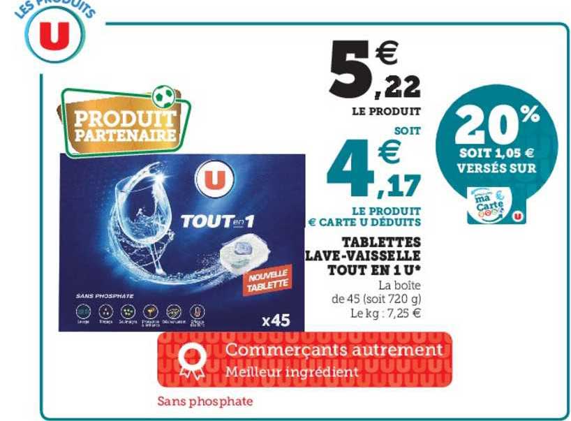 Tablete Lave-vaisselle Tout En 1 U